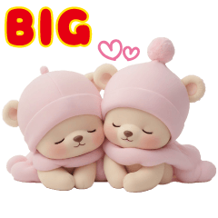 cute little two bears Sticker by keimaru
