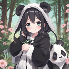 Stiker Panda Menggemaskan yang Jenaka