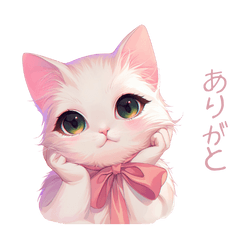 Summer Cute Cat Sticker