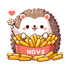 French fries hedgehog