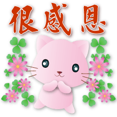 Cute pink cat - - daily use