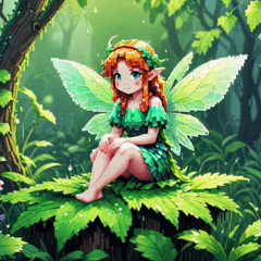 Cute Pixel Fairy Stickers