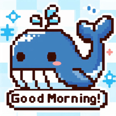 Pixel Whale Stickers@SFW