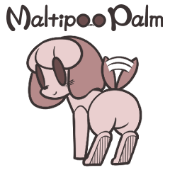 Maltipoo Palm (emotion set)