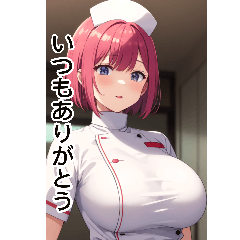 アニメ看護師の女の子(日常用語)