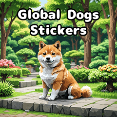 Stiker Anjing Dunia