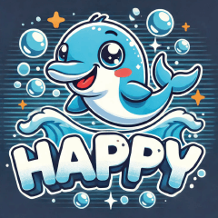 Playful Dolphin Stickers