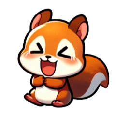 Expressive squirrel sticker