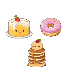 Text-Free Cute Mini Sweets Stickers