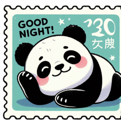 Relaxing Panda Sticker Set2@SFW