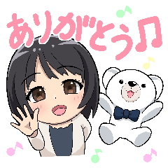 Akemi with Kumaki Sticker