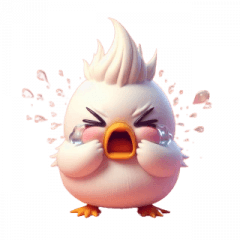 Afro Crested Duck Emoji Stickers