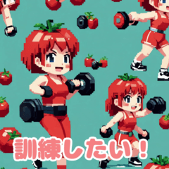 Tomato-chan in Action Stickers