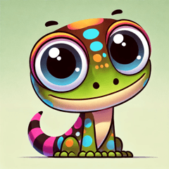 "Quirky Cute Reptile LINE Stickers"