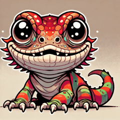 Cute but Creepy Reptile Stickers