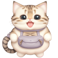 Tabby Chubby Cute Cats (No Text)