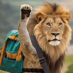 move! interesting lion