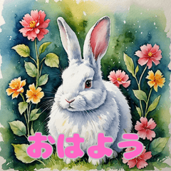 Cute Fluffy Bunny Stickers