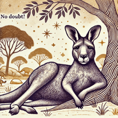 Relaxed Kangaroo Stickers @SFW