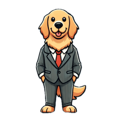 スーツ社会犬