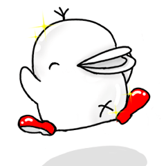 A bald duck sticker