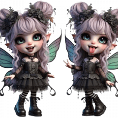 Twin Fairy Goths Love to Play Tricks