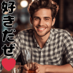 handsome man drinking alcohol