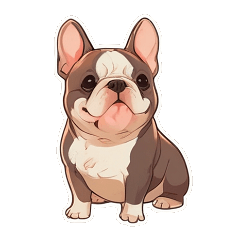 Text-Free Cute Mini French Bulldog