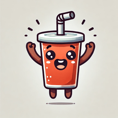 Cute Juice Cup Character