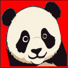 Panda illustration move Sticker