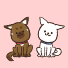 Two friendly dogs sticker