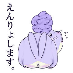 guinea rabbit Usamo Japanese stickers