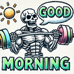 Funny Muscle Skeleton Stickers