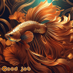 Gorgeous betta greeting sticker