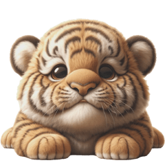 cute little  tiger