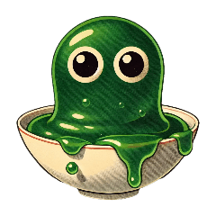 Green slime in bowl