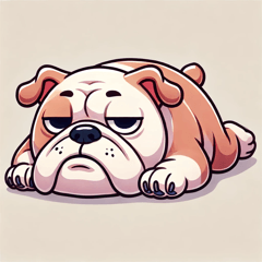 Lazy Bulldog Stickers