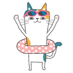 Calico cat Marion- summer