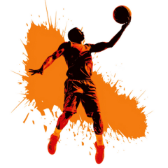 Basketball sticker material no text