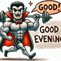 Funny Muscle-Loving Vampire Stickers