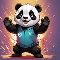 Cute Panda Mon Stickers