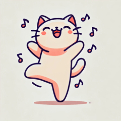 跳舞的貓貼圖