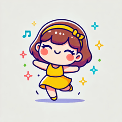 Dancing Girl Stickers