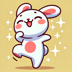 Dancing Rabbit Stickers