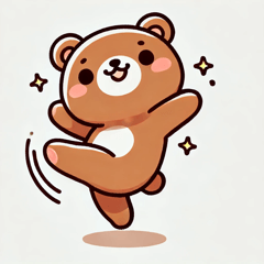 Stiker Beruang Menari