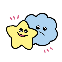 Stars and Clouds Sticker