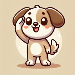 Cute Saluting Dog Stickers