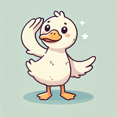 Cute Saluting Duck Stickers