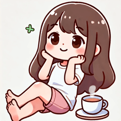 Relaxing Girl Stickers1