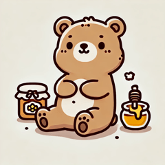 Stiker Beruang Santai1